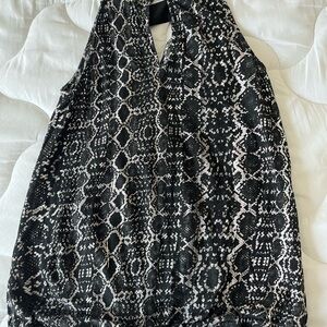 Kenneth Cole New York Black and White Sleeveless Top